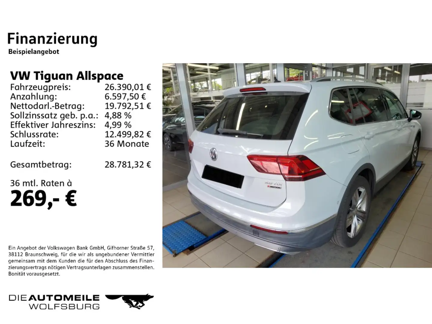 Volkswagen Tiguan Allspace 2.0 TDI 4Motion DSG Highline AHK Weiß - 2