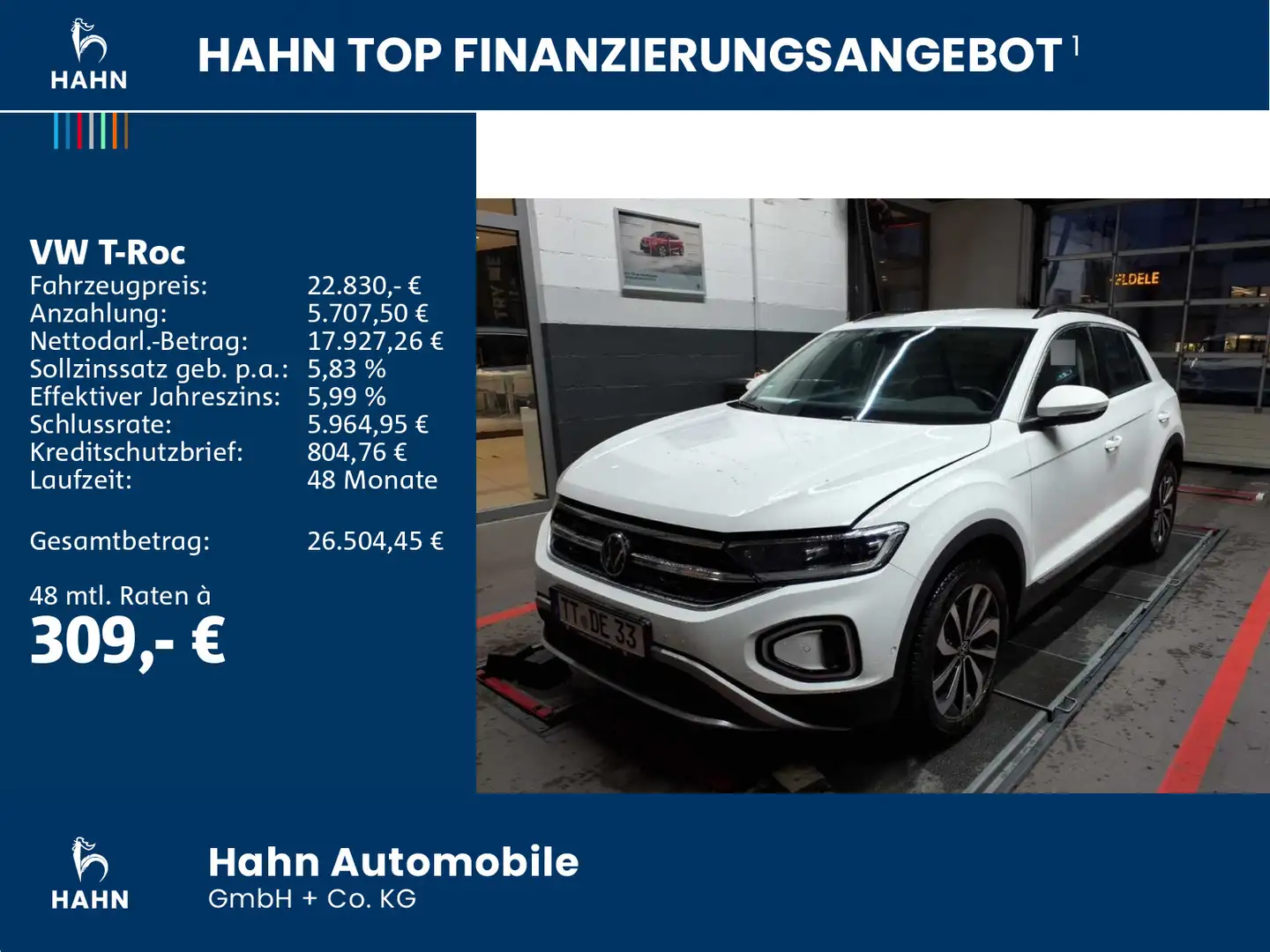 Volkswagen T-Roc 1.0TSI Style Leder Sitzheizung LED AppConn Weiß - 2