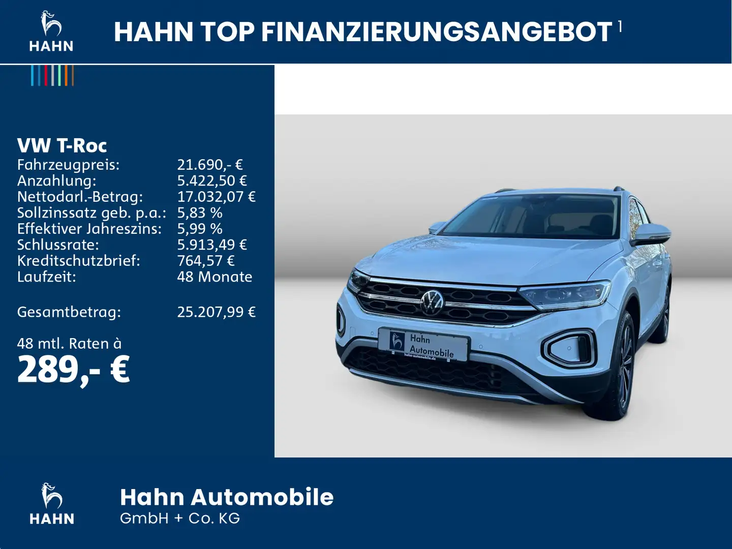 Volkswagen T-Roc 1.0TSI Style Leder Sitzheizung LED AppConn Weiß - 2