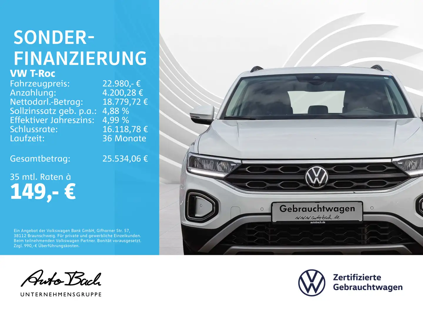 Volkswagen T-Roc 1.0 TSI "Life" Navi LED Digital Cockpit EP Weiß - 2