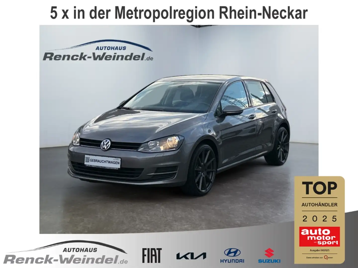 Volkswagen Golf VII Trendline Klima PDCv+h SHZ AUX Scheinwerferreg Gris - 1
