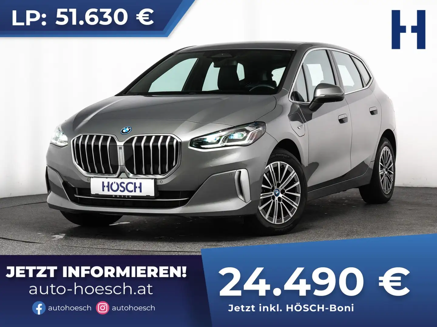 BMW 225 e xDrive Active Tourer Luxury PREMIUM TOP-PREIS Grau - 1