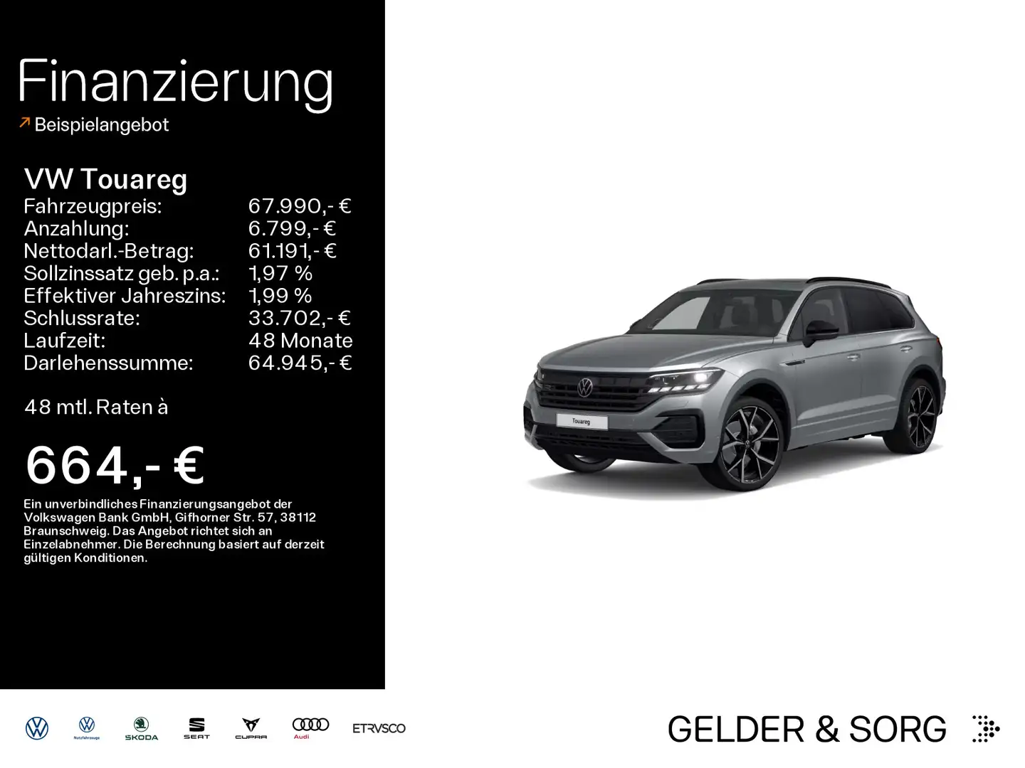 Volkswagen Touareg R-Line BlackStyle 22Z*AIR*Sthzg*360*Pano Grau - 1