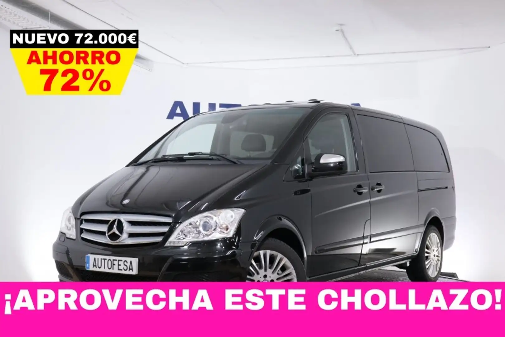 Mercedes-Benz Viano 3.0 CDI V6 AUTO AMBIENTE LARGO 224CV 5P 8P # CUERO Noir - 1