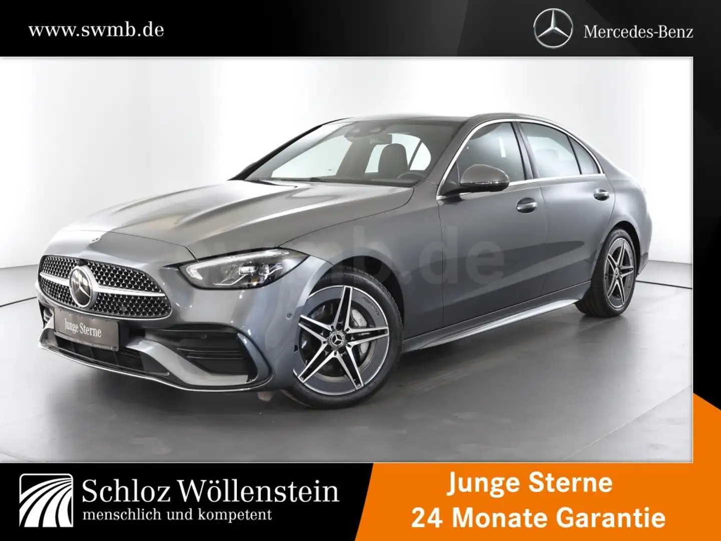 Mercedes-Benz C 220 d AMG/LED/AHK/Fahrass+/Spiegel-P/RfCam/EDW Grau - 1