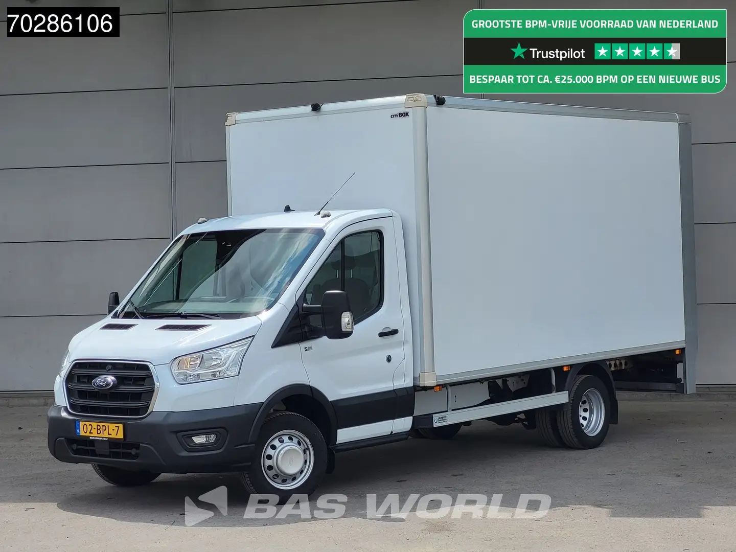 Ford Transit 170pk Laadklep Zijdeur Bakwagen 360camera Airco D' Wit - 1