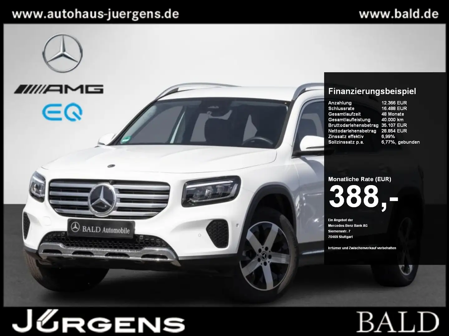Mercedes-Benz GLB 250 4M Progressive/LED/360/Memo/Totw/EASY-P Blanco - 1