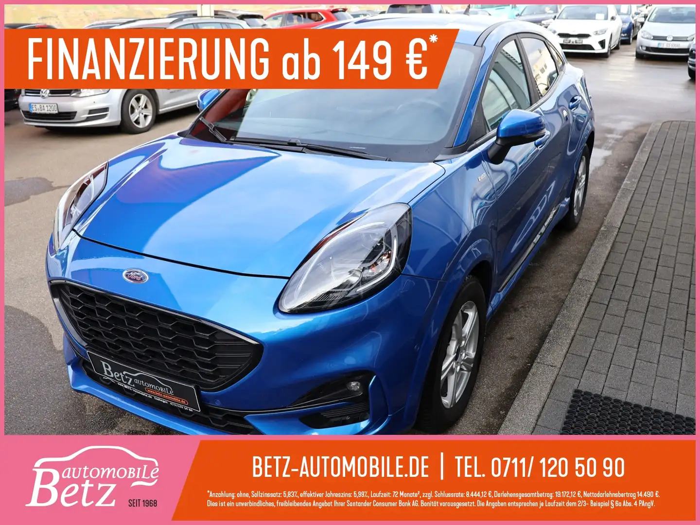 Ford Puma ST-Line Virtual SHZ PDC RFK Bleu - 1