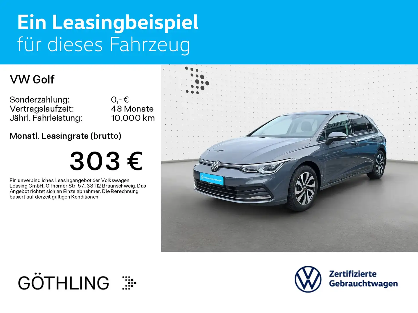 Volkswagen Golf ACTIVE 2.0TDI DSG*NAVI*PANO*AHK*KAM*HUD*ACC Grau - 2