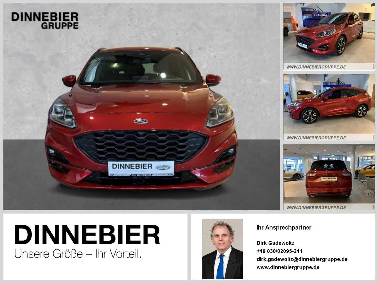 Ford Kuga ST-LINE X  |LED+NAVI+ParkAssist+Keyless| Rouge - 1