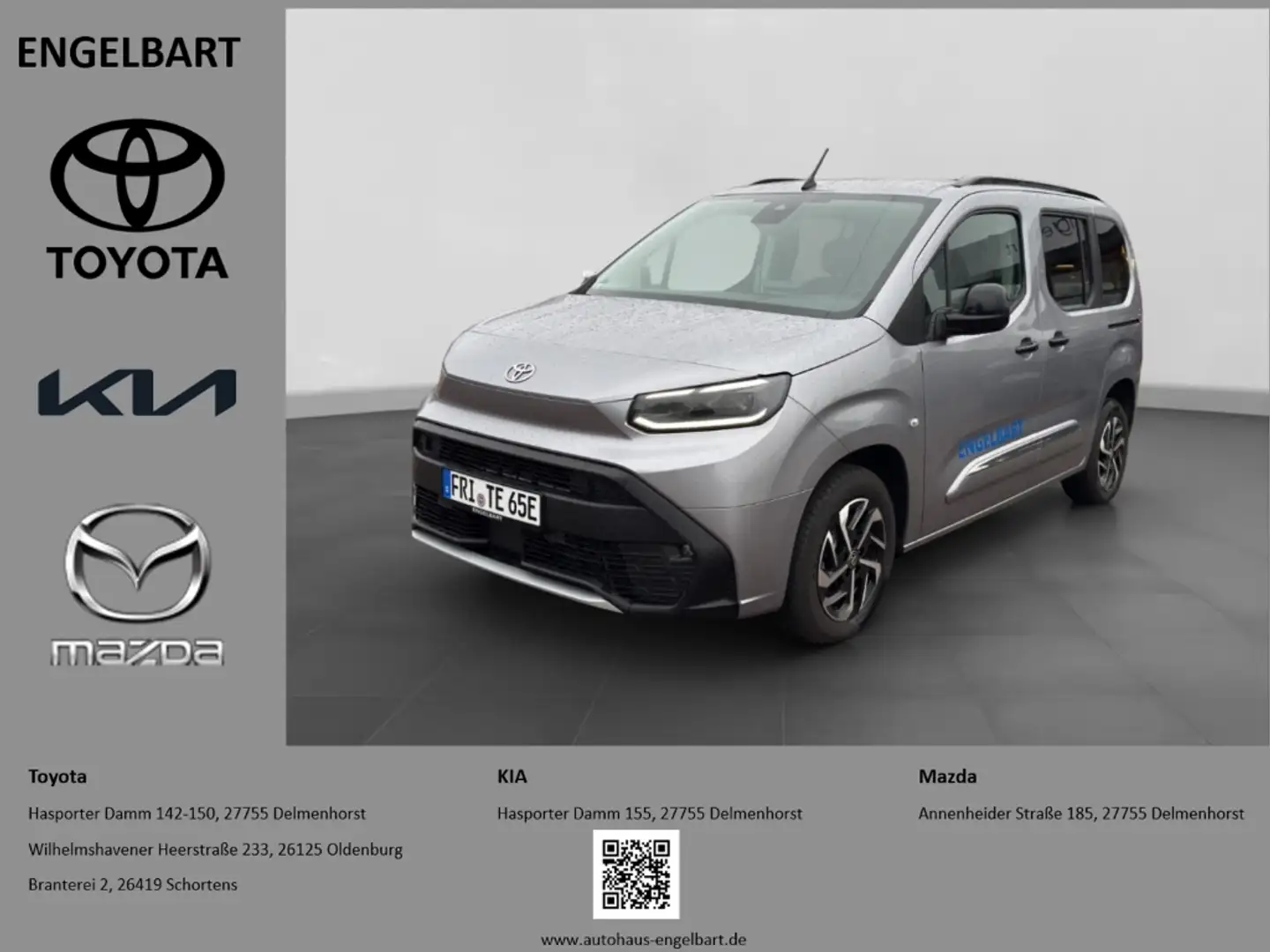 Toyota Proace City Verso L1 Electric Teamplayer Navi CarPlay Argent - 1