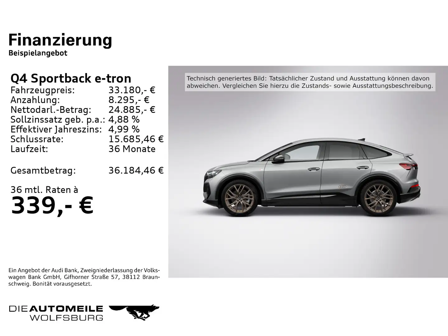 Audi Q4 e-tron Q4 Sportback 40 e-tron Einparkhi/Multilenk/Sitzh Grau - 2