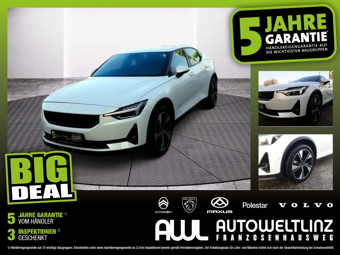 Polestar 2 Long Range Single 78kWh ''Aktionspreis!'' Blanco - 1