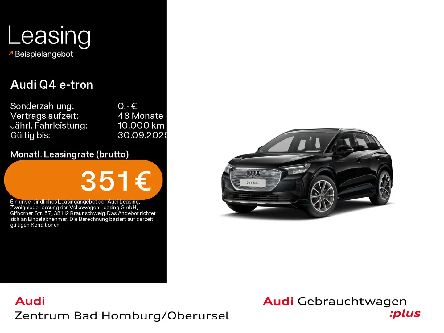 Audi Q4 e-tron 45*AHK*Audi connect*Navi*Einparkhilfe* Schwarz - 1