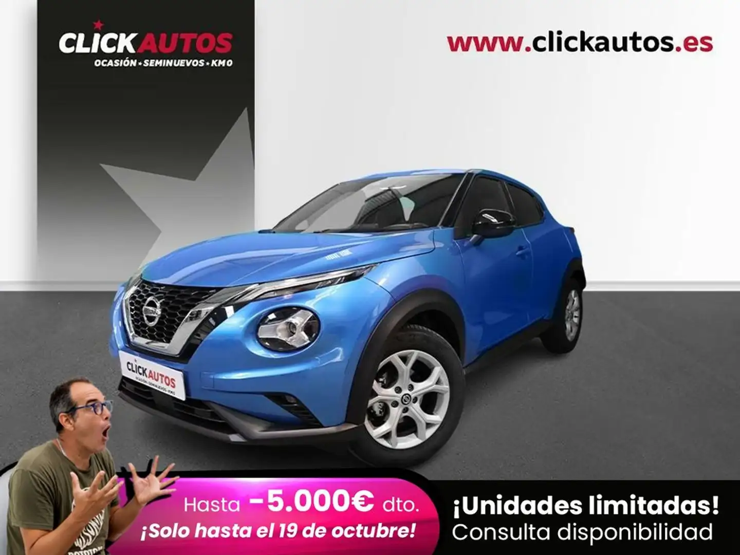 Nissan Juke 1.0 DIGT 114CV N-Connecta DCT Bleu - 1