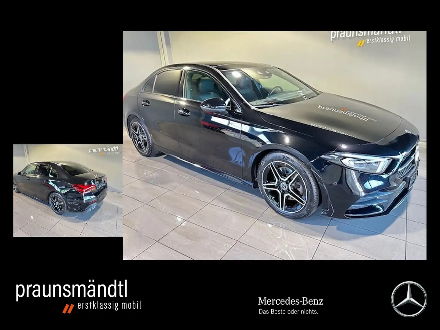 Mercedes-Benz A 250 4M AMG Limousine Night Pano/MultBeam/Sound Schwarz - 1