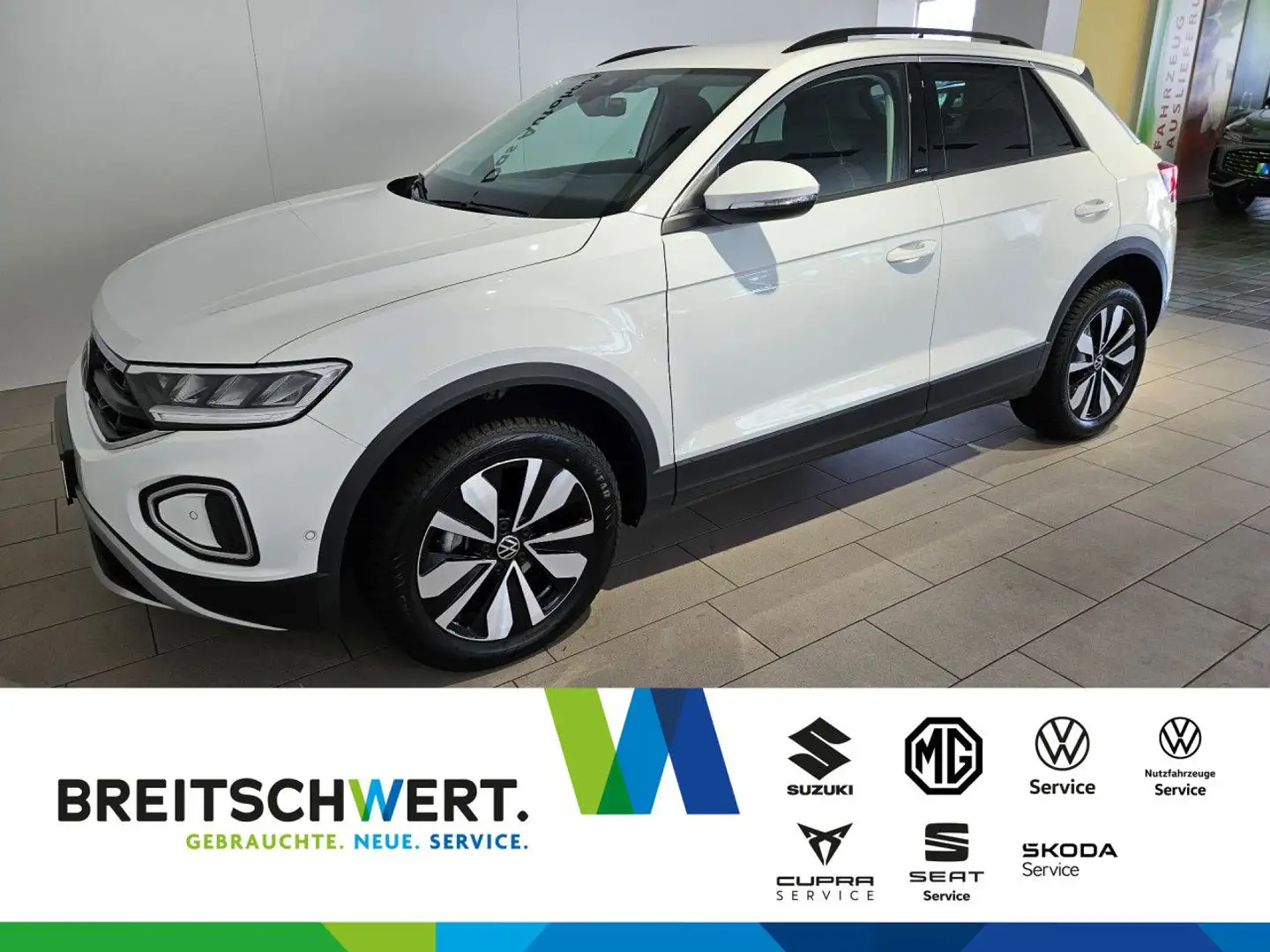 Volkswagen T-Roc 1.5 TSI Move DSG AHK LED Navi ACC RFK GJR Weiß - 1