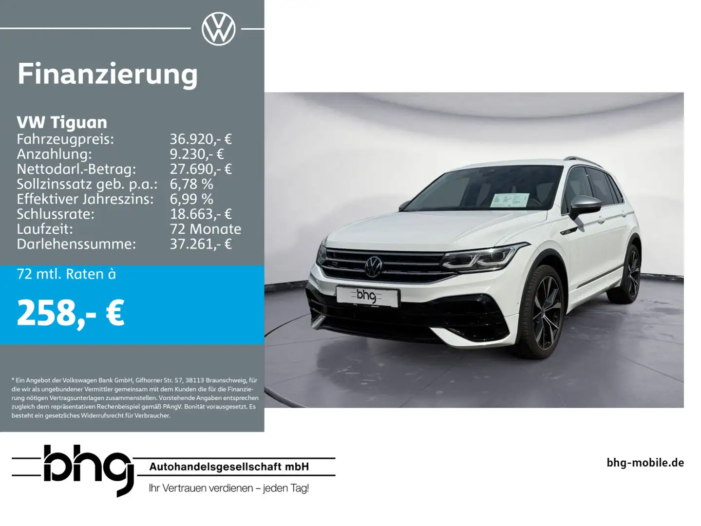 Volkswagen Tiguan R 2.0 TSI 4Motion DSG IQ.LIGHT DCC ACC AH Blanco - 1
