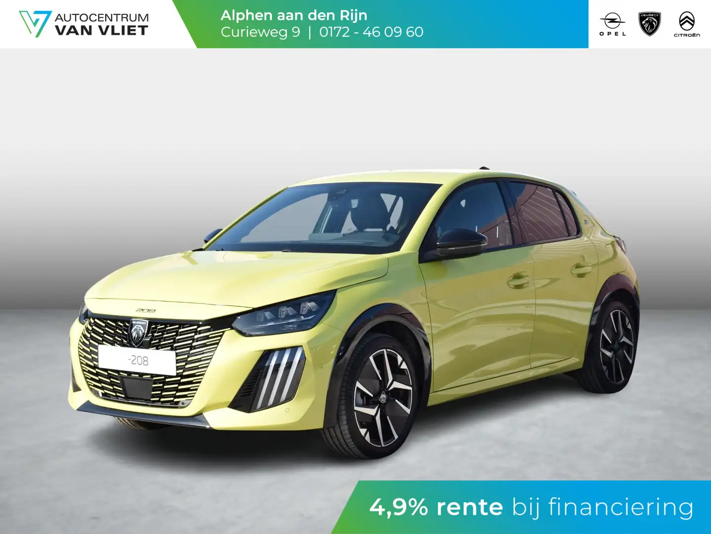 Peugeot e-208 EV GT 51 kWh UIT VOORRAAD LEVERBAAR | NAVIGATIE | Galben - 1