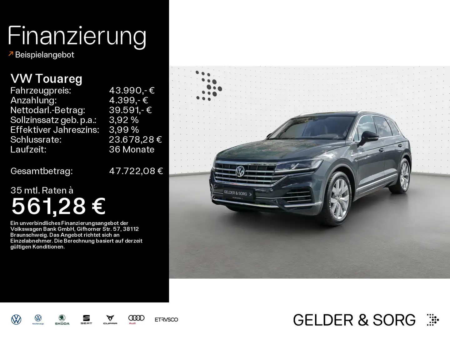 Volkswagen Touareg 3.0 TDI Pano*Stand*RFK*Air*ACC*LED*Navi Grün - 1
