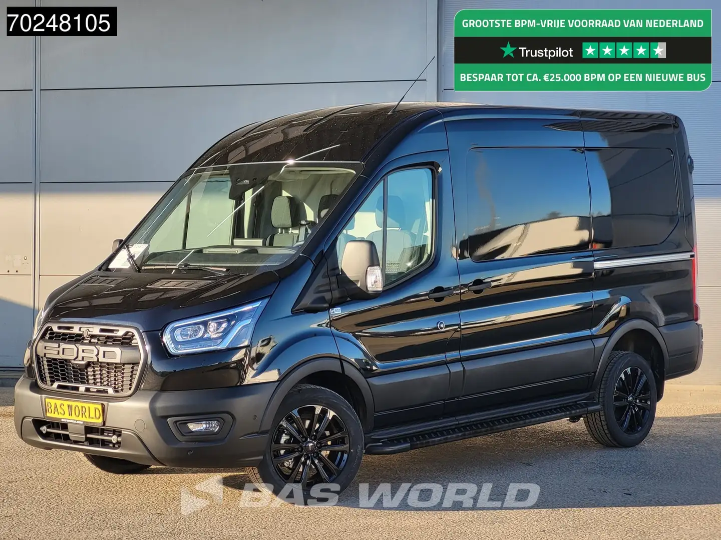 Ford Transit 165pk Automaat Limited Black Edition Dubbele schui Zwart - 1