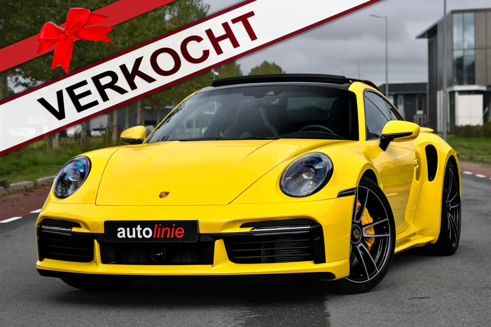 Porsche 911 3.8 Turbo S. Keramisch, Racing Yellow, Burmester, Geel - 1