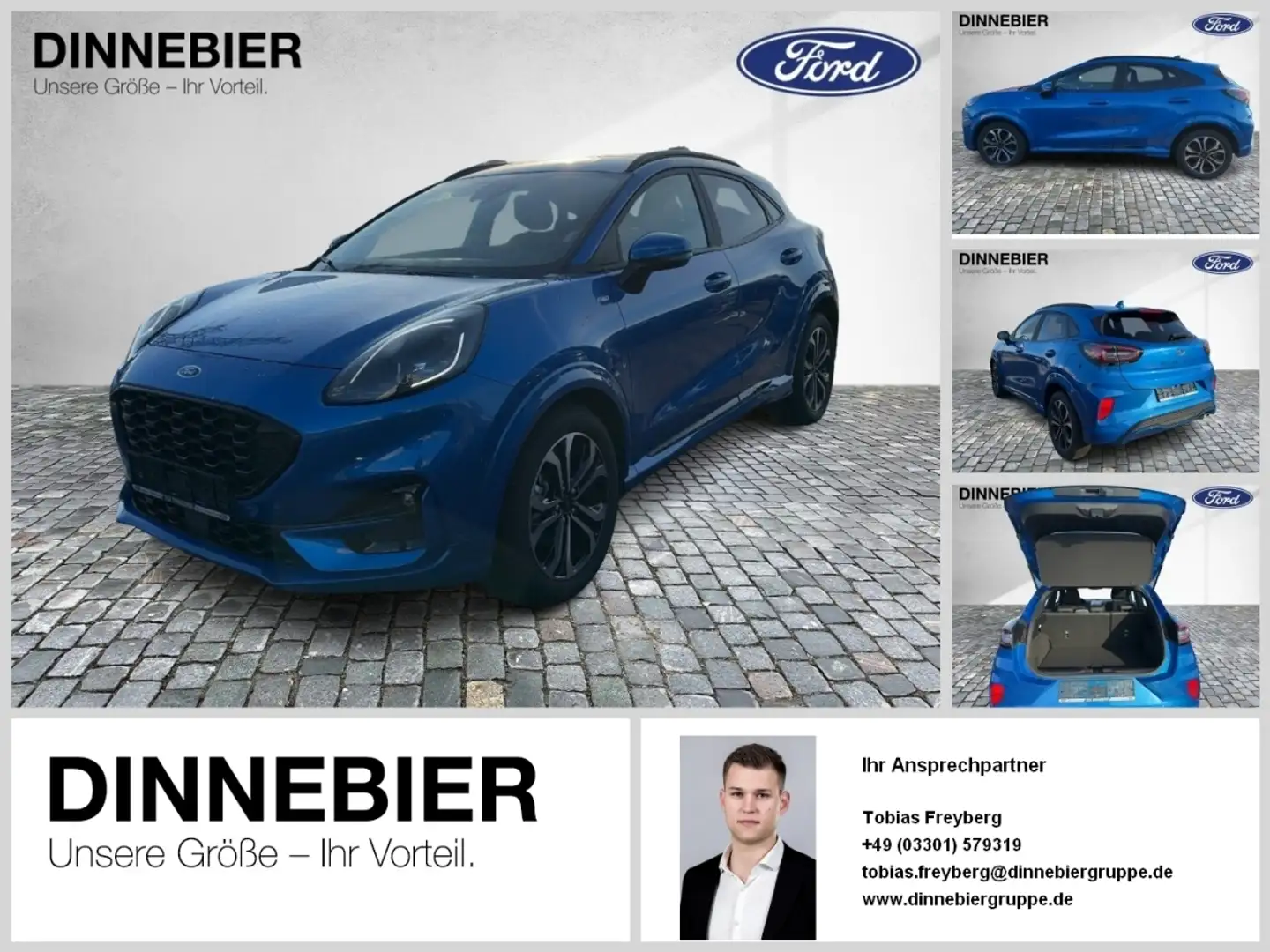 Ford Puma ST-Line X LED+Navi+Kamera+Winterpaket Modrá - 1