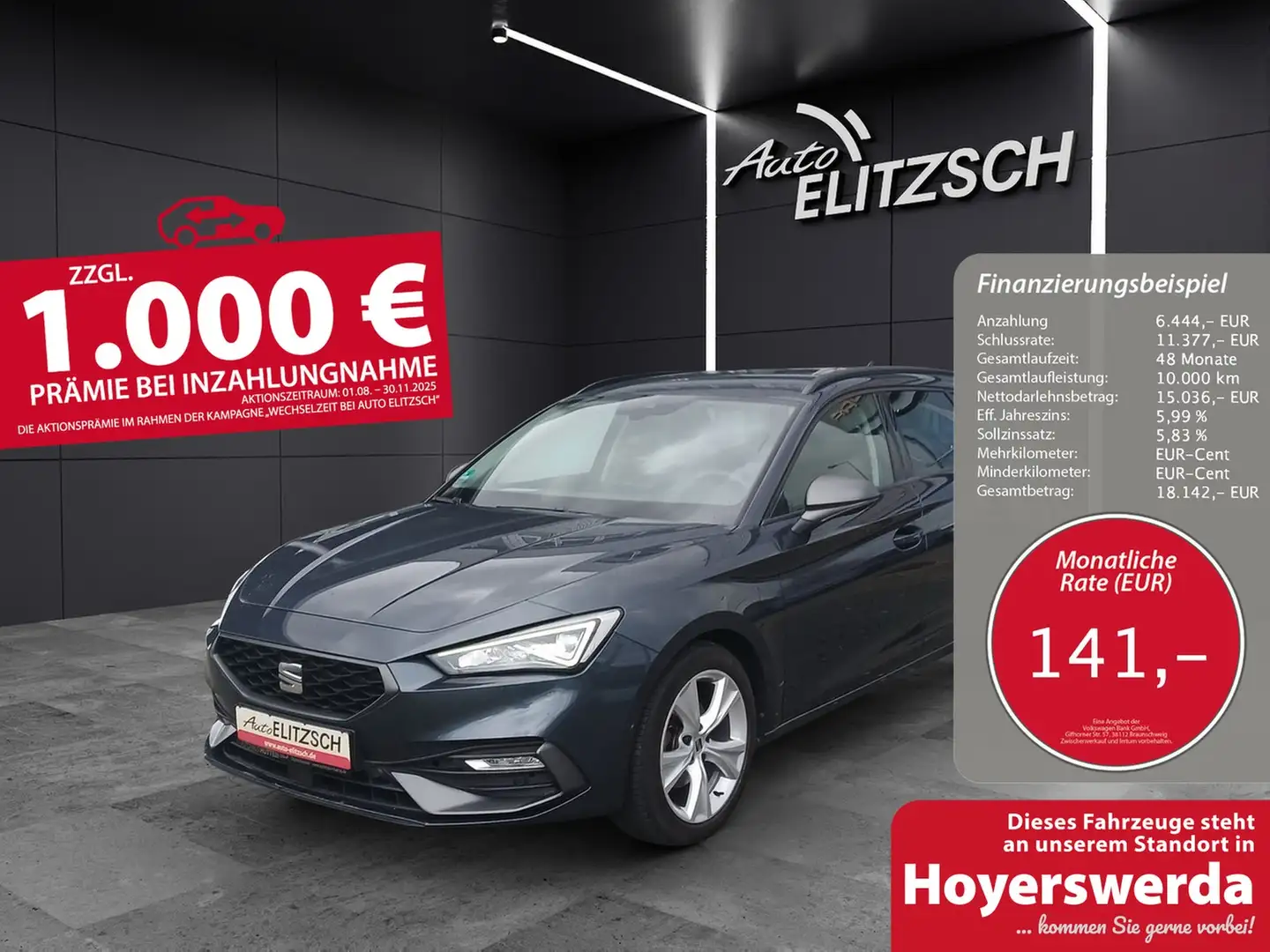 SEAT Leon Sportstourer FR 1.5 TSI ACT ACC LED NAVI KLIMA Grau - 1