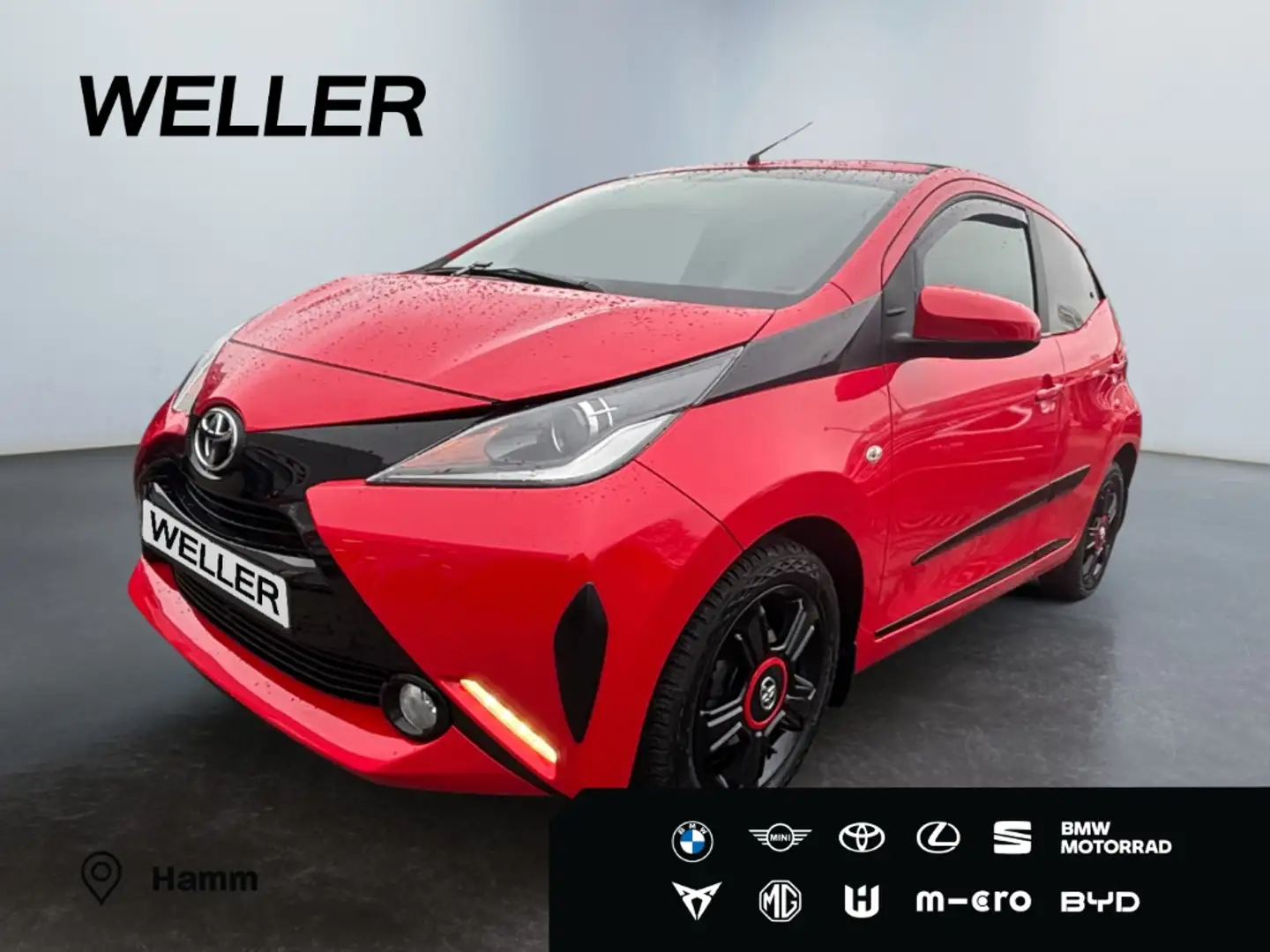 Toyota Aygo x-wave *Faltdach*Teilleder*Kamera*SmartKey* Rot - 1