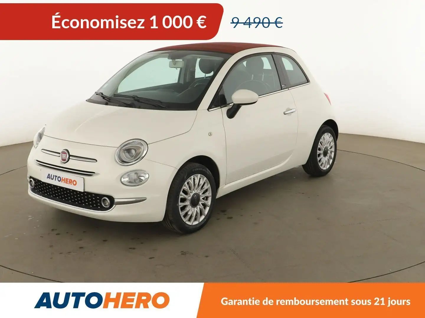 Fiat 500C C 1.2 Lounge Blanc - 1