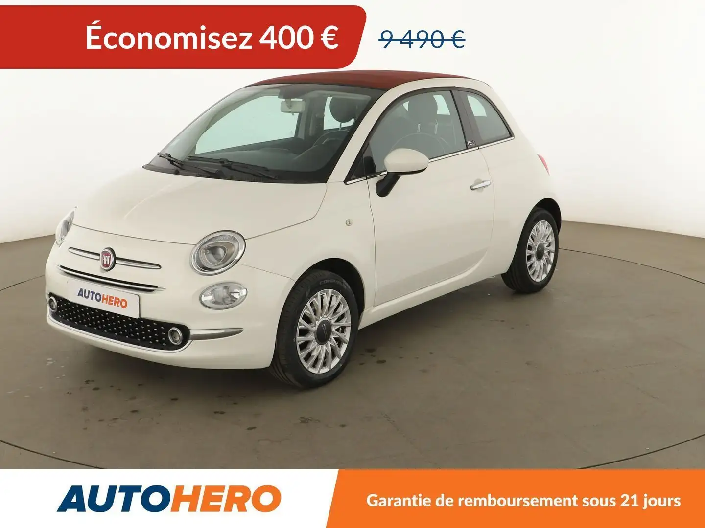 Fiat 500C C 1.2 Lounge Blanc - 1