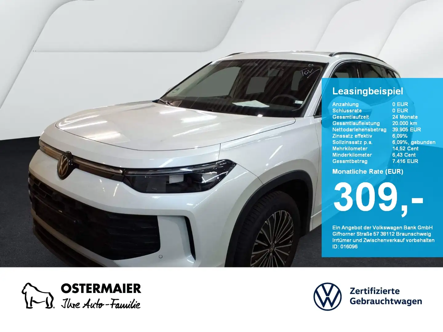 Volkswagen Tayron LIFE 2.0TDI 193PS DSG 4M ACC.5J-G.AHK.7-S.AREA-VIE Blanc - 1