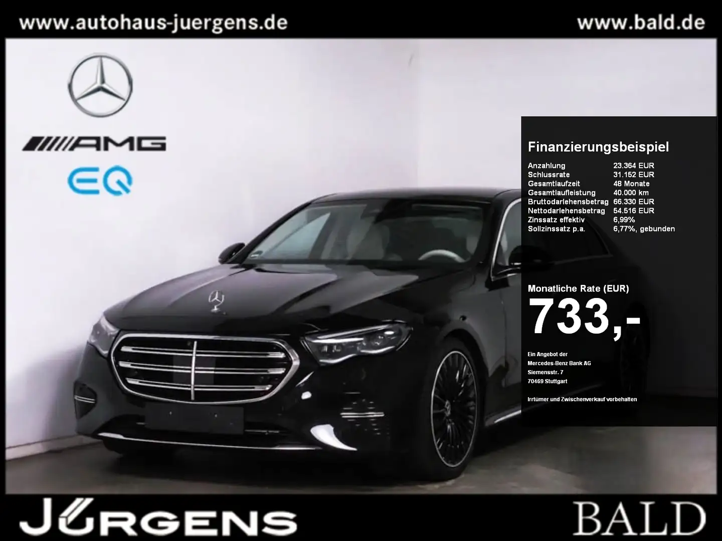 Mercedes-Benz E 450 4M Exclusive/DIGITAL/360/Super/Pano/Burm Czarny - 1