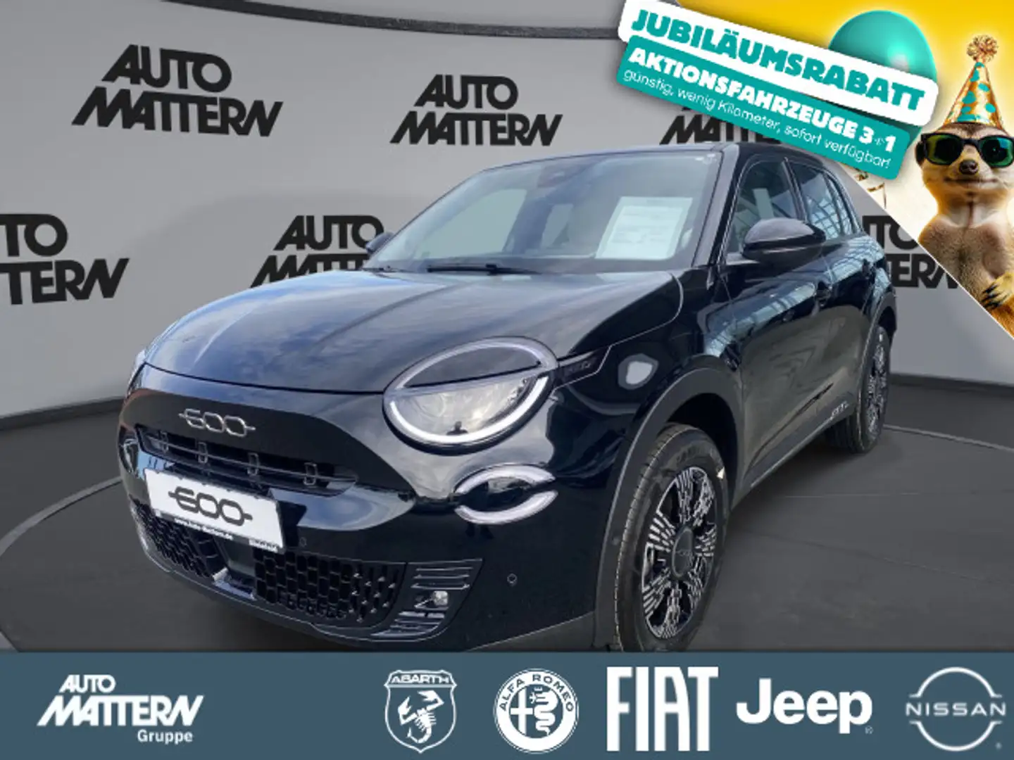 Fiat 600 Fiat 600 AC|SHZ|LED|CarPlay|PDC Schwarz - 1