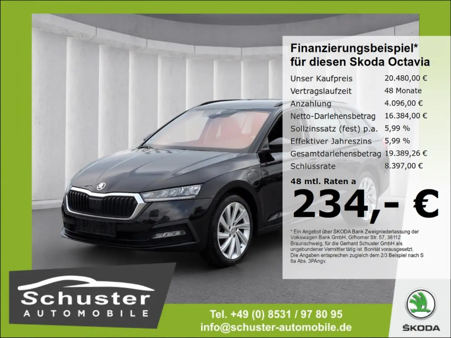 Skoda Octavia Combi iV Hybrid*LED SHZ PDCv+h Tempo 18* Schwarz - 1