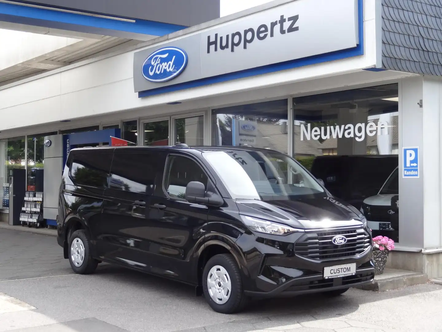 Ford Transit Custom 280 L2H1 Trend SHZ AHK RFK behWSS Noir - 1