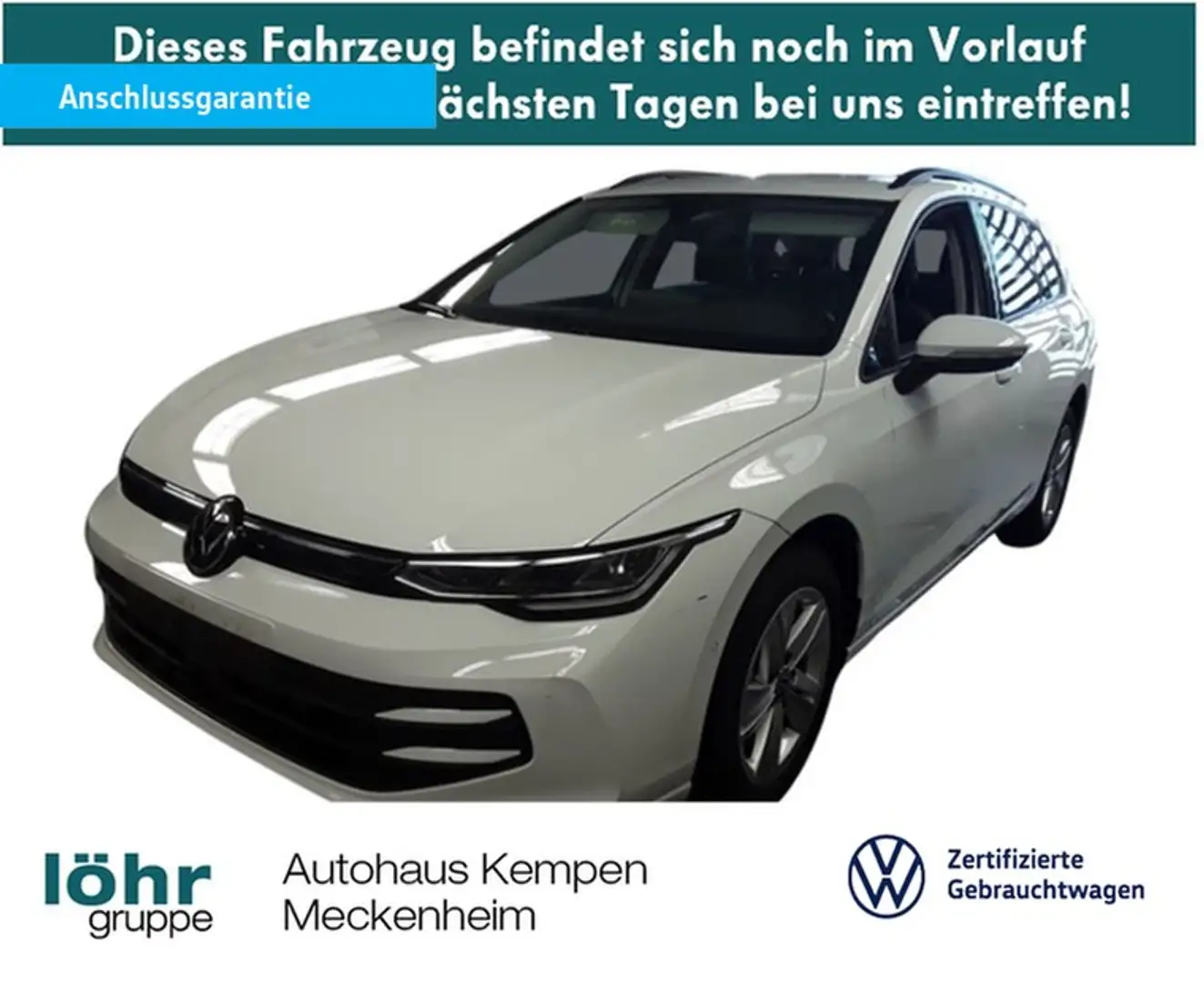 Volkswagen Golf VIII Variant 1.5 eTSI DSG Life Virtual ACC RFK+... Weiß - 1