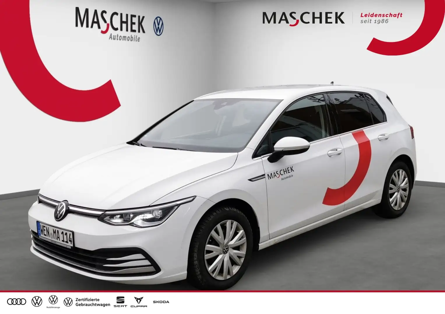 Volkswagen Golf Style 1.5 TSI LED AHK ACC Navi RearView Weiß - 1