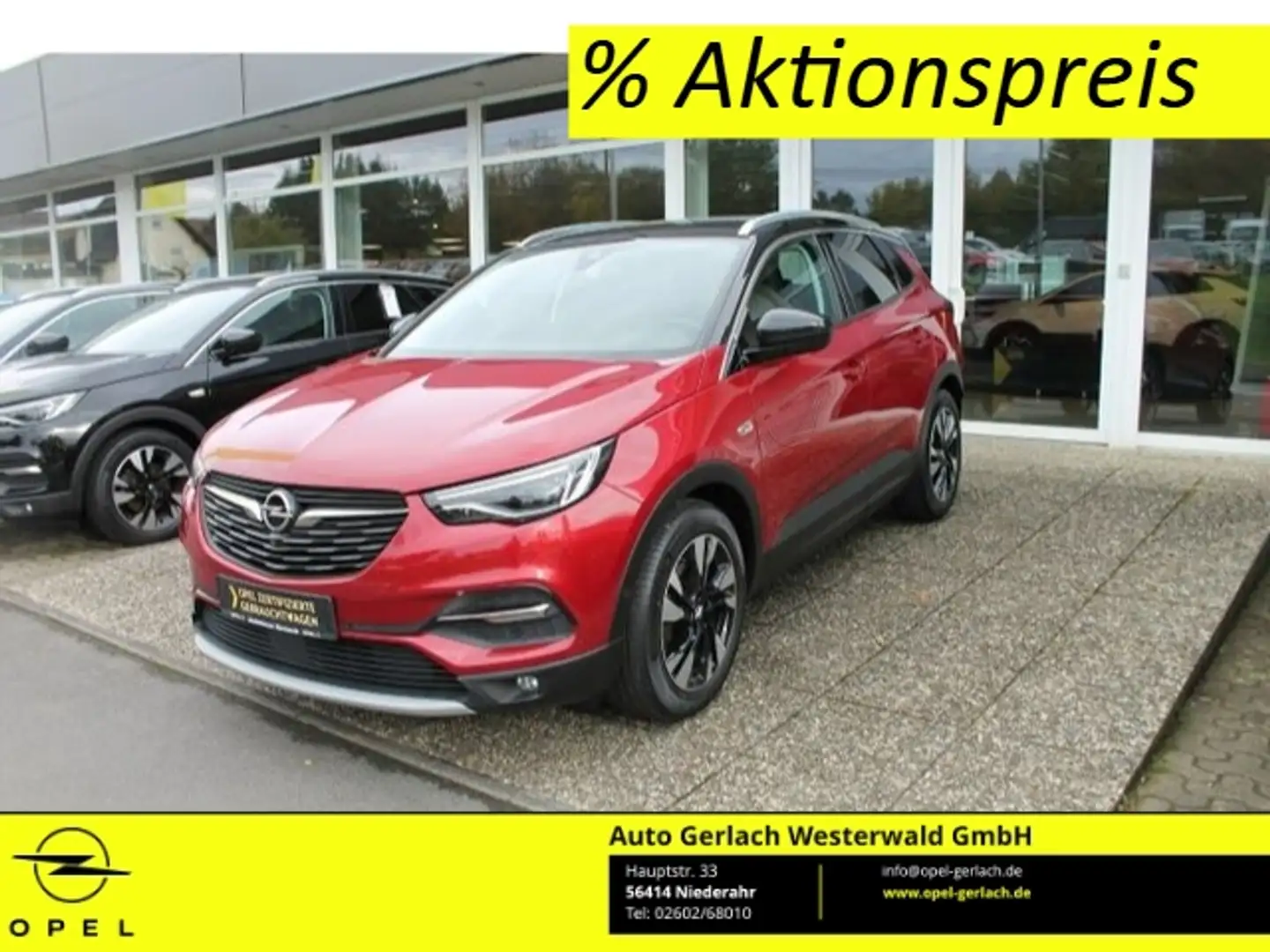 Opel Grandland 1.2 Turbo EU6d Ultimate AHK-abnehmbar Navi Soundsy Rot - 1