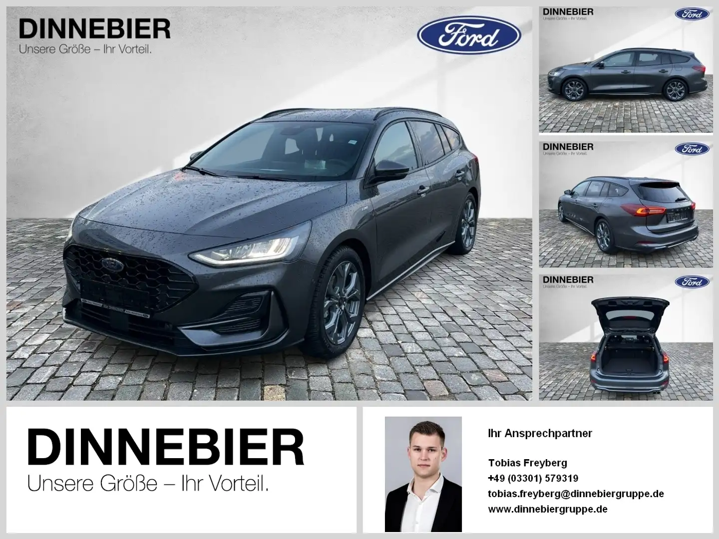 Ford Focus ST-Line LED+AHK+Navi+Kamera+Winterpaket Grijs - 1