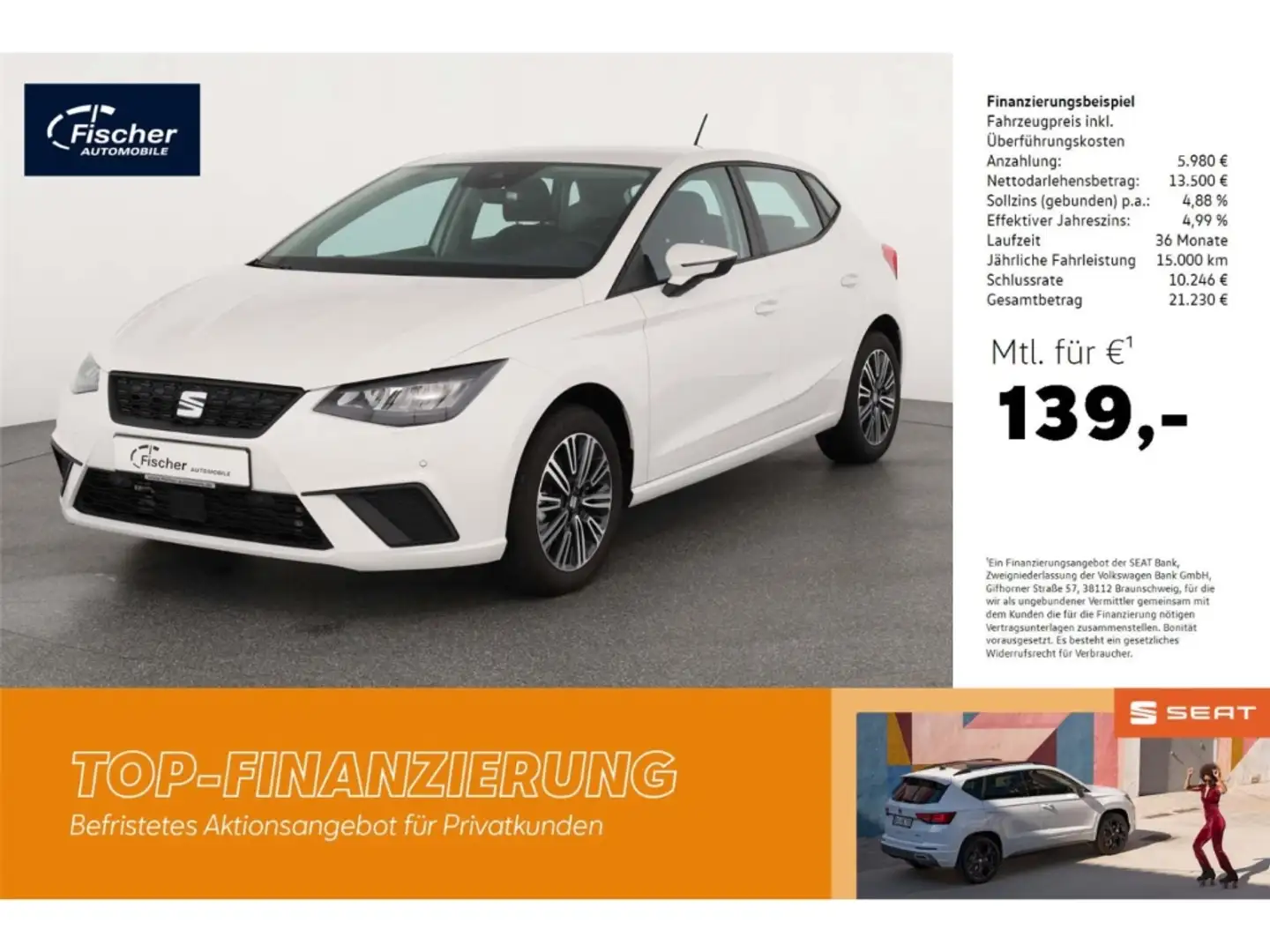SEAT Ibiza 1.0 TSI Style Edition Weiß - 1