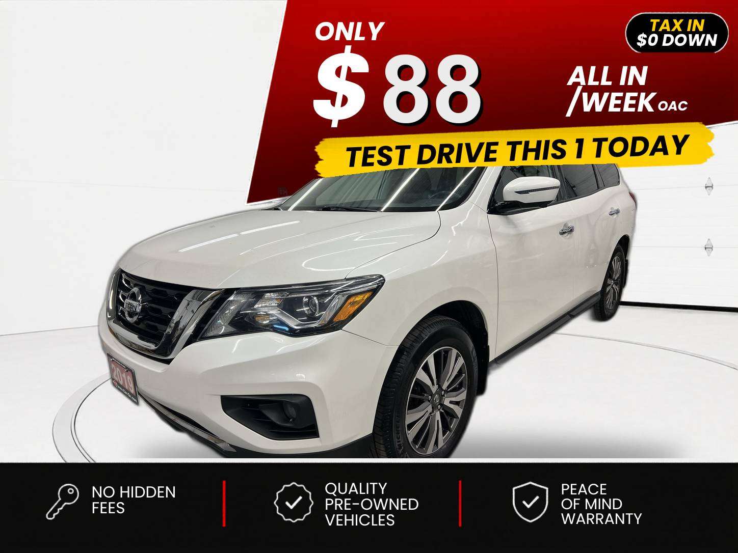 White 2019 Nissan Pathfinder SUV / Crossover  Automatic