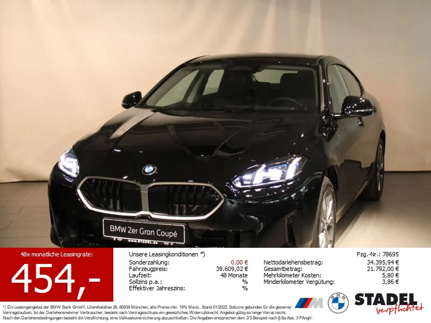 BMW 216 Gran Coupé Negru - 1