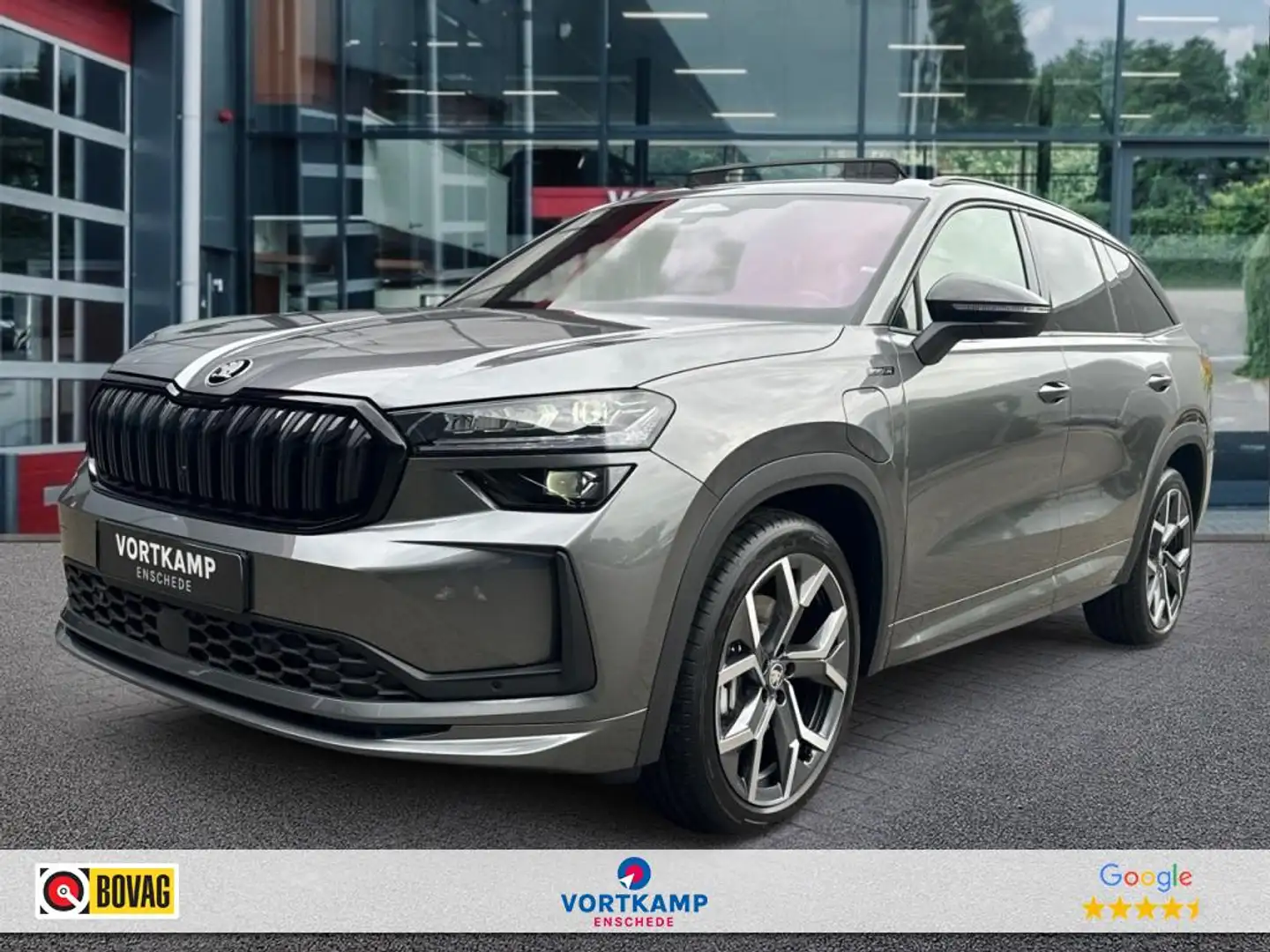 Skoda Kodiaq 1.5 TSI E-HYBRID SPORTLINE TREKHAAK/CAMERA/MEMORY/ Grijs - 1