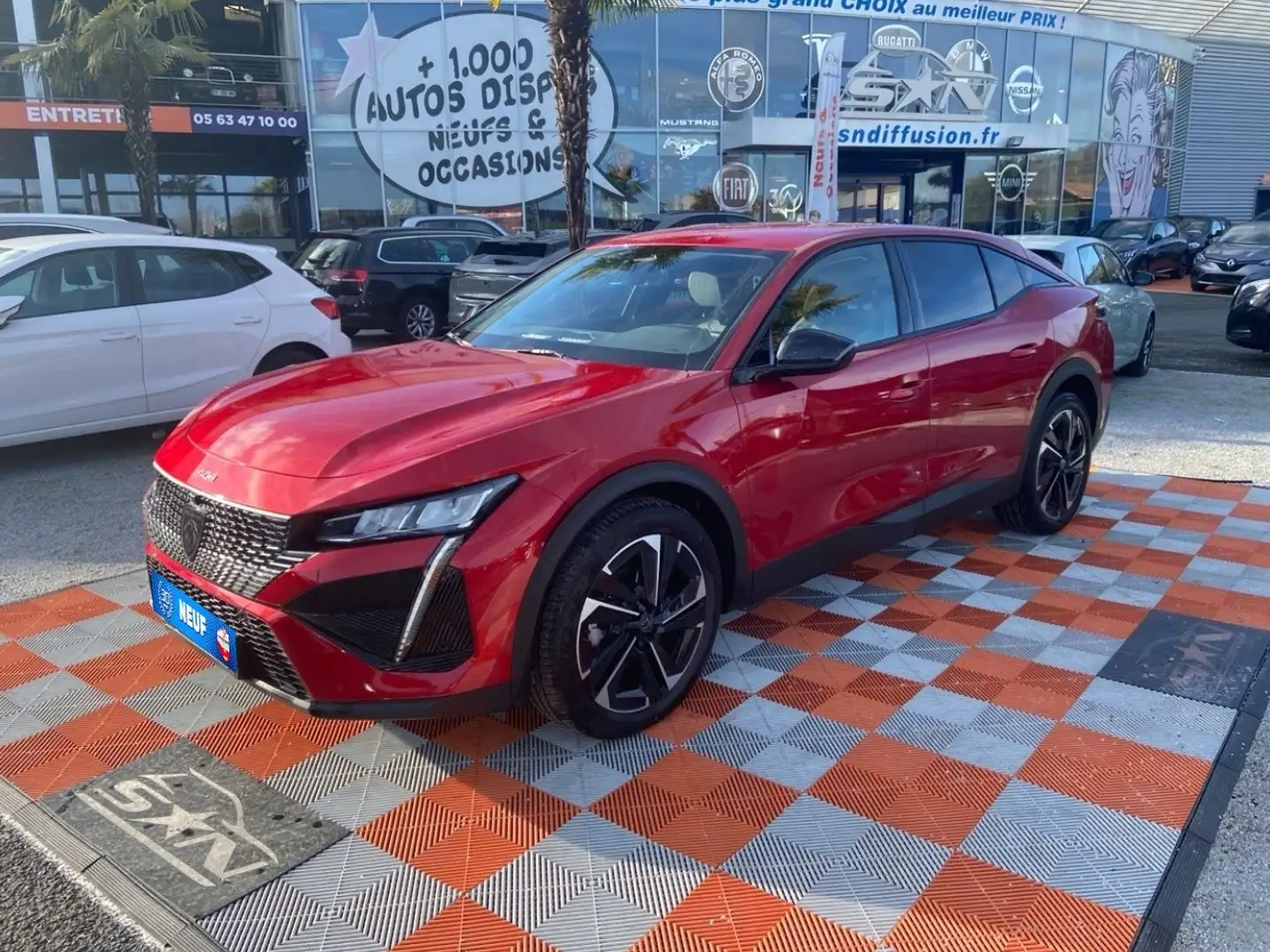 Peugeot 408 PureTech 130 EAT8 ALLURE PACK Caméra 360Â° Rouge - 1