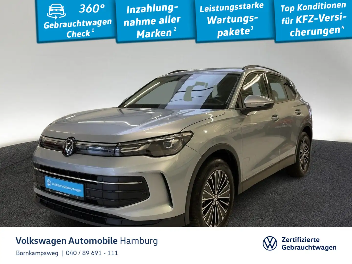 Volkswagen Tiguan 1.5 eTSI Life DSG AHK Navi Sitzhzg LED Argent - 1