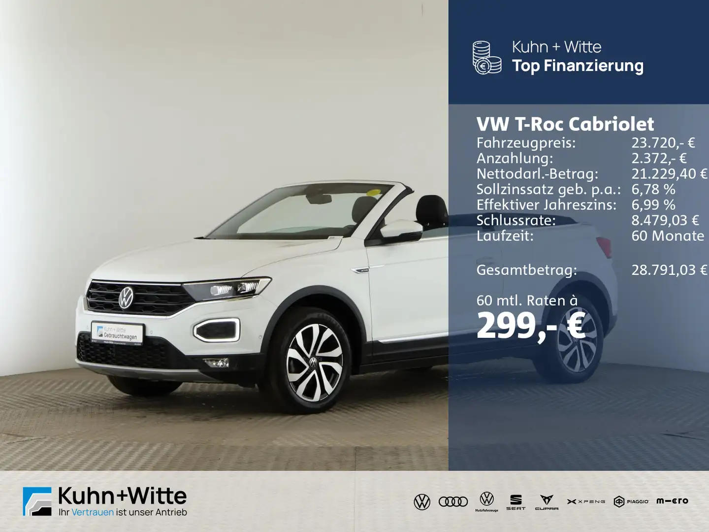 Volkswagen T-Roc 1.5 TSI Active *AHK*LED*RFK*Navi Wit - 1