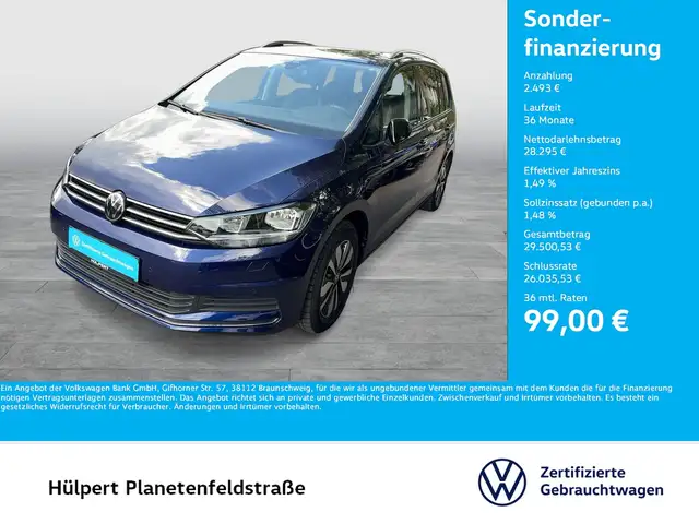 Volkswagen Touran 1.5 GOAL 7SITZE AHK ACC CARPLAY SITZHEIZ.