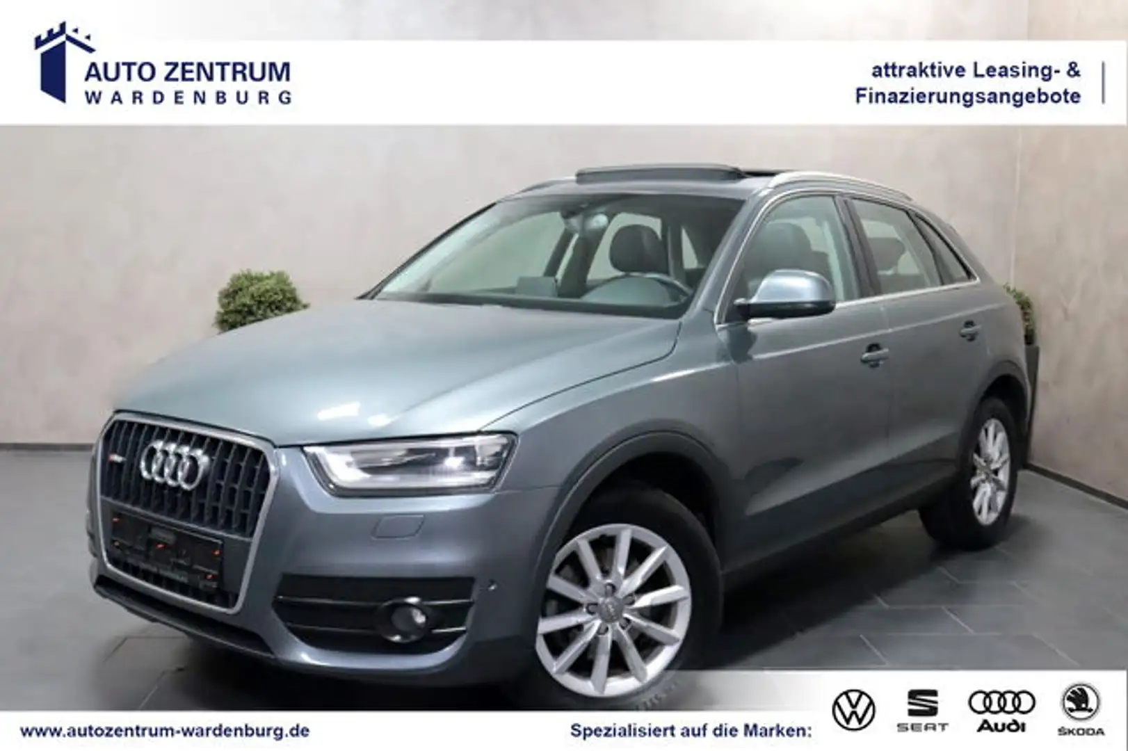 Audi Q3 2.0 TDI Aut. Quattro KAMERA LEDER XENON PANO Gris - 1