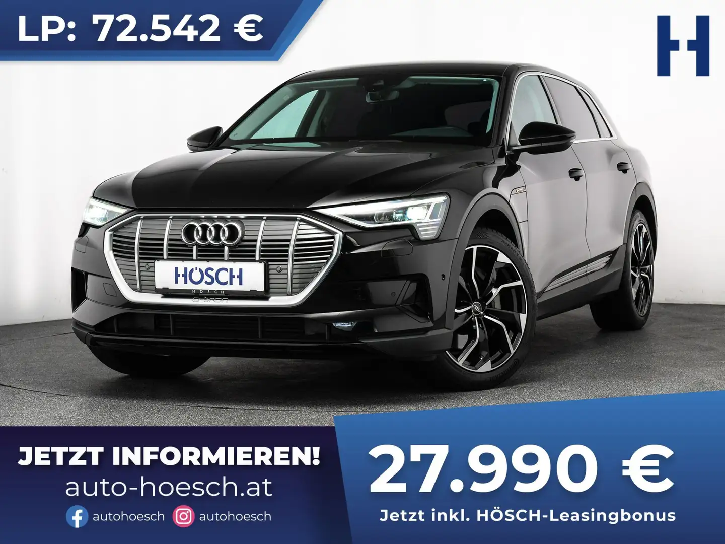 Audi e-tron 50 quattro R-KAM ERSTBESITZ -61% Zwart - 1